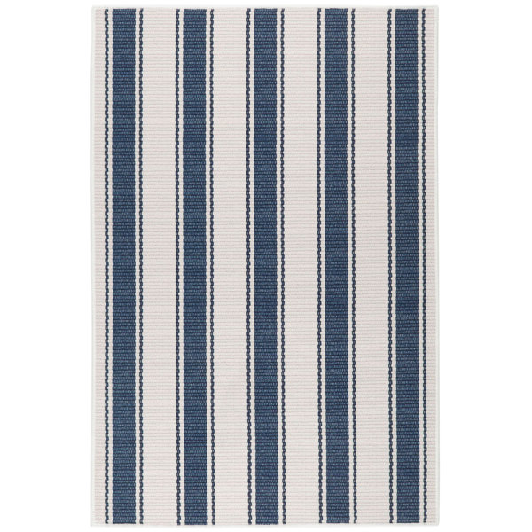 Blue Awning Stripe Machine Washable Rug Birch Lane